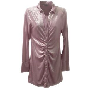 Free People Shayla Velvet Ruched Mini Dress Pink XS Glamorous